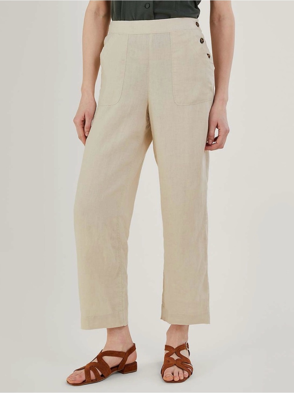 Monsoon 100% linen pants